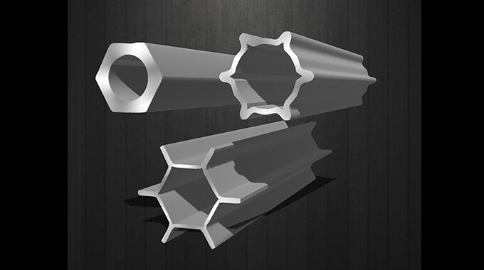 Tube en acier sans soudure hexagonale